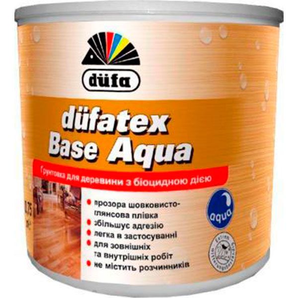 Ґрунт Dufa Dufatex Base Aqua шовковистий глянець прозорий 0,75 л