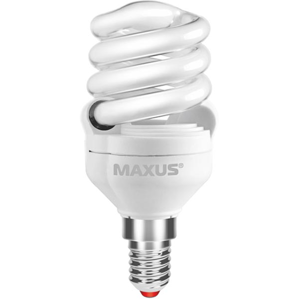Лампа Maxus T2 Full Spiral 9 Вт 2700K E14	