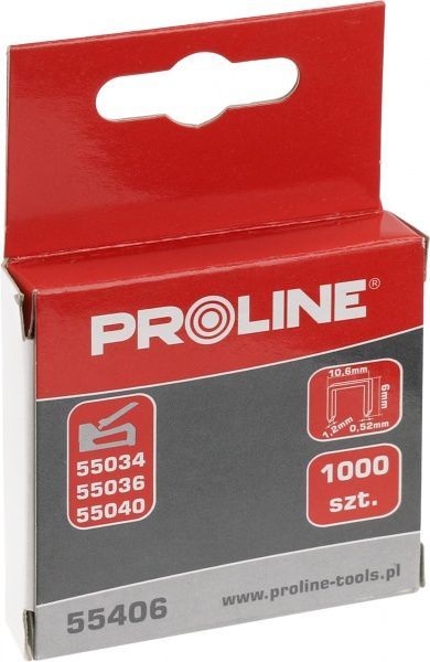 Скобы для ручного степлера Proline 6 мм тип 140 (G) 1000 шт. 55406
