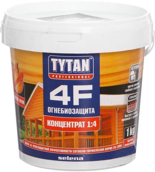 Огнебиозащита Tytan 4F 1:4 красный 1 кг