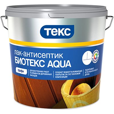 Лак-антисептик Текс Биотекс Aqua орех 2.7 л