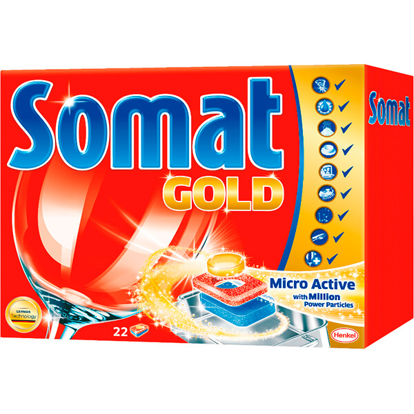 Засіб для посудомийних машин Somat Gold Micro Active 22 шт