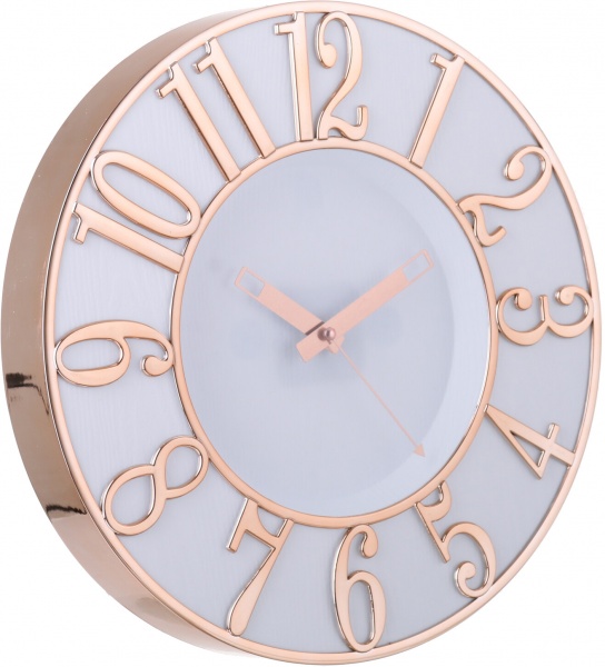 Часы настенные Liberty 35,6х35,6х5 см (WSH-0437) бело-золотой