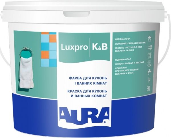 Фарба Aura Luxpro K&B білий 1л 1,216кг