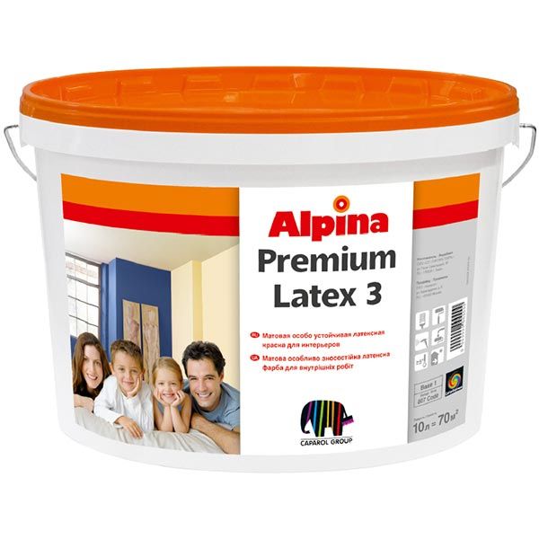 Краска Alpina Premiumlatex 3 E.L.F B1 2.5 л