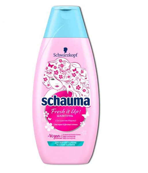 Шампунь Schauma Fresh it Up! для волосся жирного коренів та сухого на кінчиках 400 мл