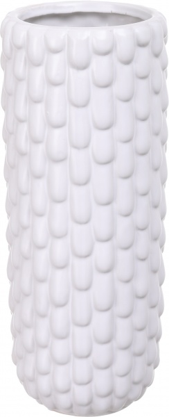 Ваза керамическая белая Falled 13х30,5 см