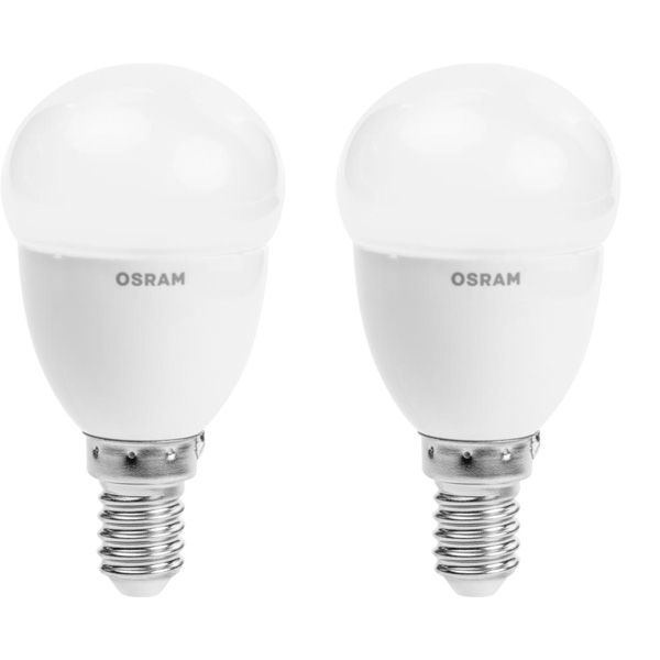 Лампа светодиодная Osram Star 2 штуки в упаковке 4 Вт P25 матовая E14 220 В 4000 К 4052899146433