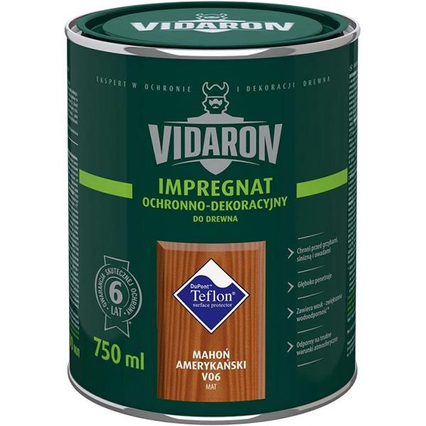 Импрегнат Vidaron Защитно-декоративный золотая сосна V02 мат 0,7 л