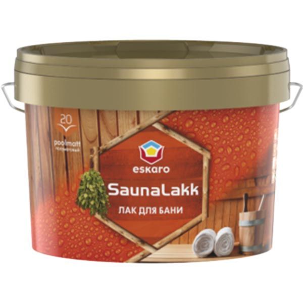 Лак для бани Saunalakk Eskaro полумат 0,95 л