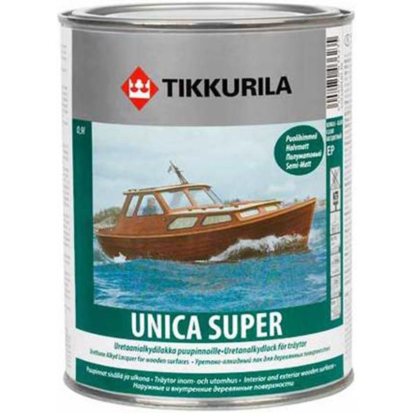 Лак Unica Super 20 TIKKURILA напівмат 0,9 л