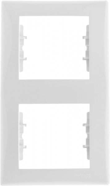 Рамка двомісна Schneider Electric Sedna вертикальна білий SDN5801121