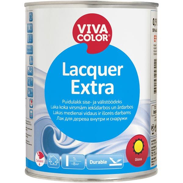 Лак Vivacolor Lacquer Extra полуглянцевый 9 л