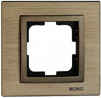 Рамка одноместная Mono Style Aluminium горизонтальная бронза 107-810000-160