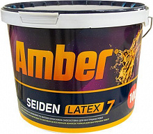Краска латексная Amber SEIDEN LATEX 7 шелковистый мат белый 10л 