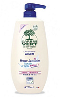 Гель для душа L'Arbre Vert Sensitive для чувствительной кожи с экстрактом сладкого миндаля 720 мл