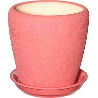 Горшок керамический Ориана-Запорожкерамика Грация №3 шелк розовый дымчатый круглый 2,3л розовый (056-3-063) 