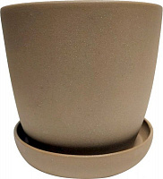 Горшок керамический Сонет 18х17 ангоб круглый 3л коричневый 
