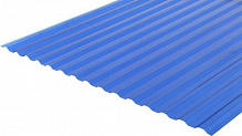 Гофрированный монолитный поликарбонат Bauglas Strong 2000x1050мм синий 