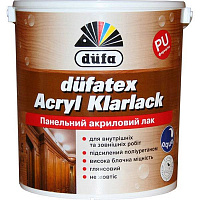 Лак панельный Dufatex Acryl Klarlack Dufa глянец 2,5 л прозрачный