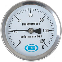 Накладний термометр Gross з пружиною O63 мм (0-120°С)