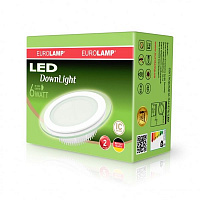 Світильник світлодіодний Eurolamp Glass Downlight круглий 6 Вт 3000 К білий 