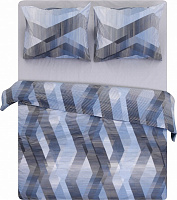 Комплект постельного белья Basic Бруно премиум 1.5 серый Luna 