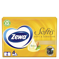 Салфетки гигиенические в коробке Zewa Soft Sensetive 54 шт.
