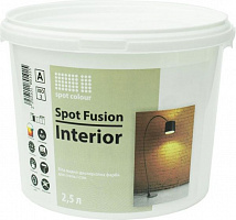 Краска акриловая водоэмульсионная Spot Colour Fusion Interior глубокий мат белый 2.5л 