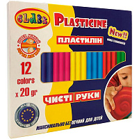 Пластилин Eco Чистые руки Maxi 12 цветов со стеком 7646С CLASS