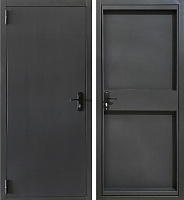 Дверь входная Двері БЦ Техно черный 2050х860 мм левая