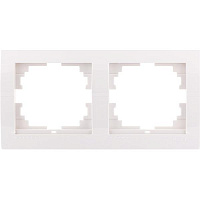 Рамка двухместная Lezard DERIY горизонтальная белый 702-0200-147