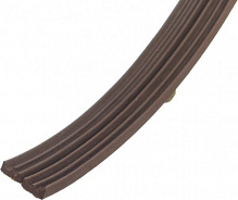 Уплотнитель самоклеящийся E-образный резиновый Sanok двойной 9х4 мм коричневый 