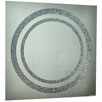 Зеркало SEAPS Zerrofixx Glitter Circle Silver Series 5 90x90 см №3505 
