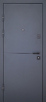 Дверь входная Abwehr КТМ 76 096 П (7021Т+АТЦ) Kale2 NEW ЧФ антрацит / RAL 7024 2050x960 мм правая