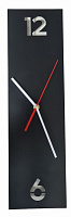 Годинник настінний прямокутник чорний 440х140 мм