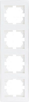 Рамка четырехместная Lezard Rain вертикальная белый с белой вставкой 703-0202-154