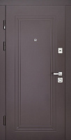 Дверь входная Abwehr КС (518+517) 096L (8019+ДБП) коричневый / дуб полярный 2050x960 мм левая