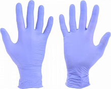 Рукавички одноразові Medico Dr.White Professional фіолетові з покриттям нітрил S (7) 2739027