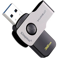 USB-флеш-накопитель Kingston DT SWIVL 32 ГБ USB 3.1 black/silver (DTSWIVL/32GB)