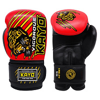 Боксерские перчатки KRBG-241 RED-6 6oz черный/красный