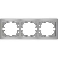 Рамка трехместная Lezard MIRA горизонтальная серый 701-1000-148
