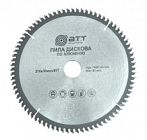 Пиляльний диск A.T.T. по алюмінію 216x30x2,5 Z80