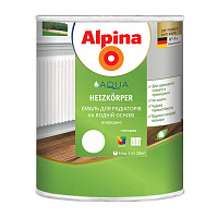 Емаль Alpina акрилова для радіаторів Aqua Heizkorper білий глянець 2,5л