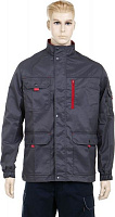 Куртка робоча Торнадо Люксор зріст 3/4 р. 60-62 сірий із червоними вставками