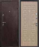 Дверь входная Tarimus Варшава Ялина карпатська (960L) RAL 8019 / бежевый 2050x960 мм левая