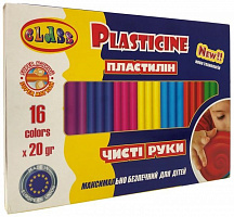Пластилин Eco Чистые руки Maxi 16 цветов со стеком 7647С CLASS