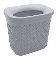 Корзина для мусора Ucsan Plastik DROP 2 л серый металлик 113605.2