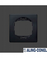 Рамка одноместная Aling-Conel Eon черный глянец E6801.EE