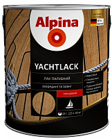 Лак YACHTLACK палубный Alpina шелковистый мат прозрачный 2,5 л